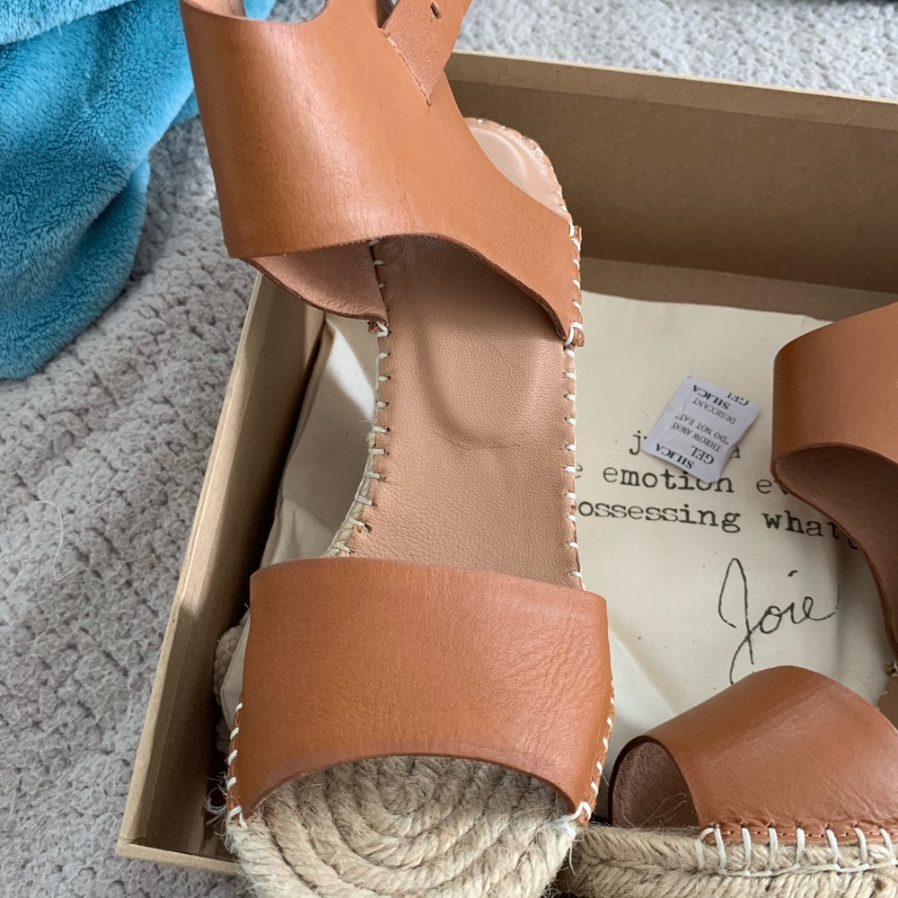 Never worn Joie camel wedge size 8 only tried on and walked in house